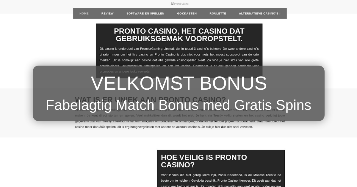 Pronto Casino Danmark