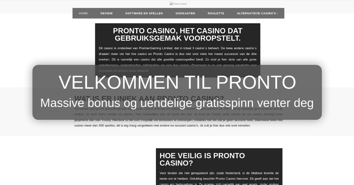 Pronto Casino Norge