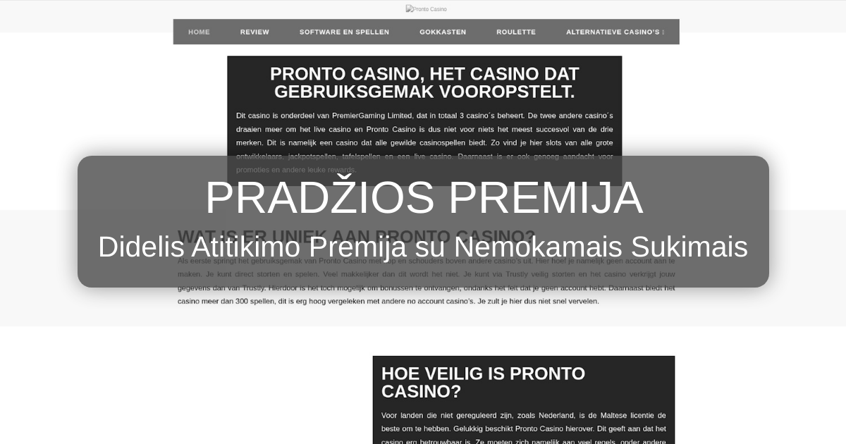 Pronto Casino Lietuva